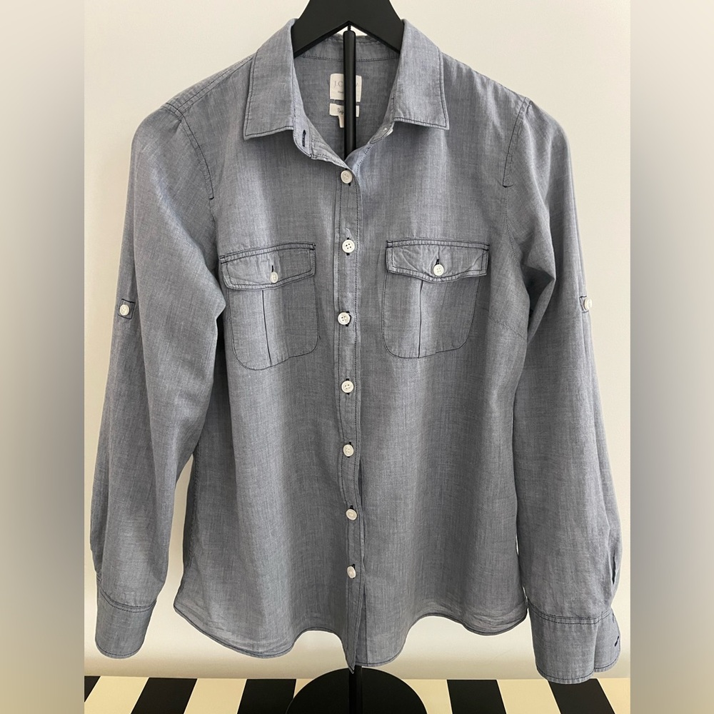 J. Crew Chambray Button-Up Shirt
